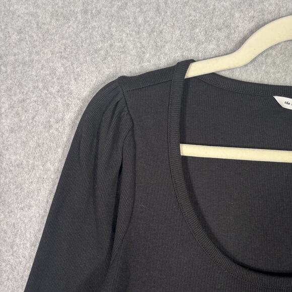 The Nines Hatch Maternity Dress Medium Midi Ribbed Slits Minimal Quiet Basic - Picture 6 of 12